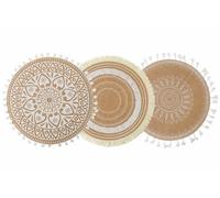 Villa D'este Home Tivoli White, tovaglietta in juta 3 fantasie WHITE, TOVAGLIETTA IN JUTA 3 FANTASIE