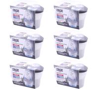 SET 6 vaschette 400 ml CARBONI ATTIVI DI BAMBOO assorbi umidità anti odore deumidificatore sali per bagno cucina camper caravan roulotte ripostiglio dispensa armadio