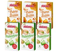 Set 60 Capsule Ristora - 30 Pistacchio + 30 Crème Brûlée - Compatibili con Macchine ad uso domestico Nespresso* - Bevande Solubili - 100% Made in Italy - Prodotto Originale