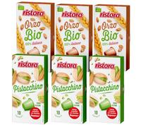 Set 60 Capsule Ristora - 30 Pistacchio + 30 Orzo - Compatibili con Macchine ad uso domestico Nespresso* - Bevande Solubili - 100% Made in Italy - Prodotto Originale