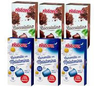Set 60 Capsule Ristora miste compatibili con le Macchine ad uso domestico Nespresso* 30 cioccolatino 30 camomilla