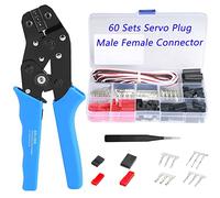 Set 60 Connettore Servo JST Interfaccia Kit Con SN-28B Dupont TOLL 0,1-1.0 mm² (AWG28-18) Cavo Pin Maschio Femmina Per RC Modello Hitec Spektrum Aviplanes