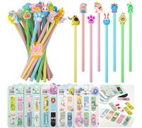 SET 60 MATITE SEGNA LIBRI MULTICOLORI GADGET COMPLEANNO 30 MATITE SEGNA LIBRO