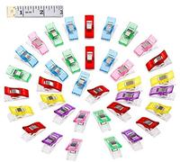Set 61 pz Clip Mollettine da Cucito - 60 Fermagli per Cucito Multiuso | Alternativa agli Spilli da Sarta per Tenere Saldamente Strati di Tessuto per la Cucitura, Accessori per Macchina da Cucire
