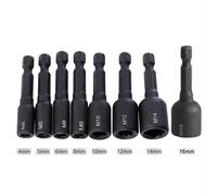 Set 6pz Adattatore Presa Rubinetto Vite 1/4 Pollice Gambo Esagonale per Trapano