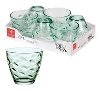 Set 6pz Bicchiere in vetro Bormioli Flora Acqua verde 260cc Pz.6 [BORMIOLI ]