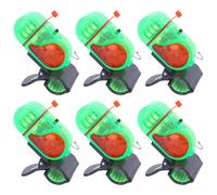 Set 6pz Indicatore Campana da Pesca con LED Allarme Suono per Pesca per Canne