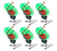 Set 6pz Indicatore Campana da Pesca con LED Allarme Suono per Pesca per Canne