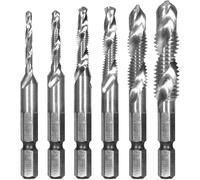 SET 6PZ PUNTE AUTOFILETTANTI HSS PER METALLO FERRO ATTACCO ESAGONALE 1/4" VALEX