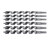 SET 6PZ PUNTE TRAPANO ELICOIDALI PER LEGNO CODOLO ESAGONALE Ø8-16mm 230mm VALEX