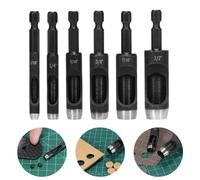 Set 6pz Punzoni Fori Acciaio al Carbonio per Guarnizioni Pelle Plastica e Altro