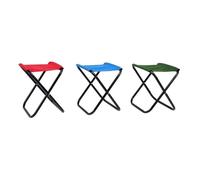SET 6PZ SGABELLO CAMPING PESCA MINI SEDIA SPIAGGIA PIEGHEVOLE IN METALLO TESSUTO