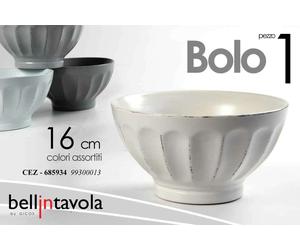 SET 6PZ TAZZA BOLO LATTE COLAZIONE CEREALI 16CM DESIGN ORGANZA COLORI ASS