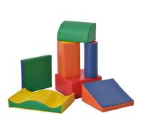 Set 7 Blocchi Di Costruzioni Morbide Per Bambini Da 1-3 Anni Per Casa E Scuola, Multicolore