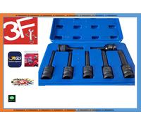 Set 7 chiavi bussole torx attacco 1/2" T30 T70 a impatto lunghe 80mm