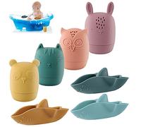 Set 7 Giocattoli Da Bagno In Silicone, Animali Per Neonati E Bambini