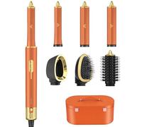 Set 7 in 1, styler per capelli, arricciacapelli e spazzola per asciugacapelli, asciugacapelli agli ioni ad alta velocità, per acconciare, volumizzare, arricciare e lisciare