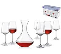 Set 7 Pezzi Degustazione Sandra Bohemia calici e decanter Trasparente