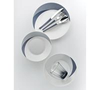 Set 7 pezzi Piatti + Posate + Bicchiere Eme Natura Stone Grigio