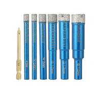 Set 7 pezzi punte per gres porcellanato diamantate, include 6 mm più misure 5/8/10/12/14 mm, frese per piastrelle adatte ceramica vetro granito porcellana marmo.