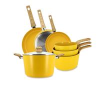 SET 7 PEZZI SAFRAN CASSEROLA STUFA IN ALLUMINIO INDUZIONE