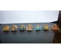 Set 7 PIRAMIDE ORGONE orgonite REIKI CHAKRA cristallo turchese quarzo lapis bio
