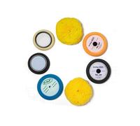 Set 7 Tamponi da 125 mm - Lucidatura Auto per Polish, Cera e Finitura - Pad in Spugna Lavabili e microfibra. Riutilizzabili per Detailing, Lucidatrice e Applicazione Manuale per auto, vetri e mobili
