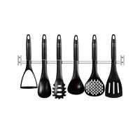 Set 7 utensili con barra in acciaio Berlinger Haus nero