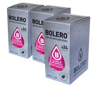 SET 72 BOLERO DA 3 GRAMMI Banana Strawberry Preparato istantaneo polvere solubile in bustine Sticks per Bevande con Stevia e Vitamina C e Senza Zucchero ideale per fitness e diete