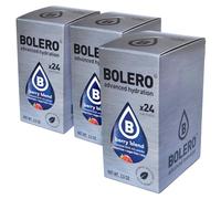 SET 72 BOLERO DA 3 GRAMMI Berry Blend Preparato istantaneo polvere solubile in bustine Sticks per Bevande con Stevia e Vitamina C e Senza Zucchero ideale per fitness e diete