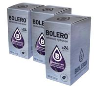 SET 72 BOLERO DA 3 GRAMMI Blackcurrant Preparato istantaneo polvere solubile in bustine Sticks per Bevande con Stevia e Vitamina C e Senza Zucchero ideale per fitness e diete
