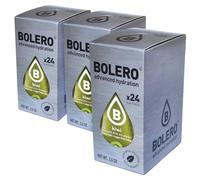SET 72 BOLERO DA 3 GRAMMI Kiwi Preparato istantaneo polvere solubile in bustine Sticks per Bevande con Stevia e Vitamina C e Senza Zucchero ideale per fitness e diete