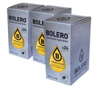 SET 72 BOLERO DA 3 GRAMMI Lemon Tonic Preparato istantaneo polvere solubile in bustine Sticks per Bevande con Stevia e Vitamina C e Senza Zucchero ideale per fitness e diete