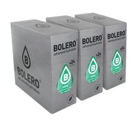 SET 72 BOLERO DA 9 grammi Mint Preparato istantaneo polvere solubile in bustine Sticks per Bevande con Stevia e Vitamina C e Senza Zucchero ideale per fitness e diete
