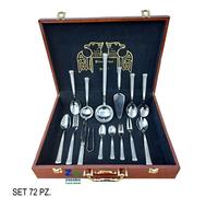 SET 72 PZ POSATE ESSEN IN ACCIAIO INOX 18/10 SATINATO CON VALIGETTA IN LEGNO