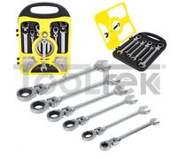 SET 7pz CHIAVI COMBINATE A CRICCHETTO SNODATE SNODO 8-19mm
