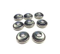 SET 8 BOTTONI GIOIELLO VINTAGE NYLON EFFETTO MADREPERLA CM 3