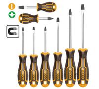 SET 8 CACCIAVITI ingco HKSD0828 GIRAVITI A TAGLIO A STELLA A CROCE Professionali