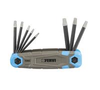 Set 8 chiavi torx T9-T40 con punta diamantata Fervi 0558/tx