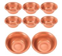Set 8 ciotole rituali buddiste in rame, mini, decorative | Per cerimonie nei templi e in viaggio, vaso sacro salvaspazio, uso versatile e resistenza all’ossidazione