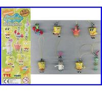 Set 8 FIGURE Danglers SPONGEBOG Laccetto CELLULARE Bob Patrick GASHAPON Tomy