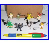 SET 8 Figure POKEMON JAKZ Danglers TOMY Reshiram Zerkrom Pikachu