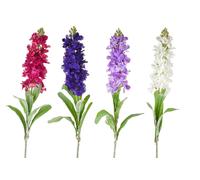 Set 8 Fiori Artificiali di Violacciocca Altezza 80 cm Multicolore