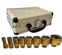 Kit Set Valigia Ad 8 Frese a Tazza Diamantate Per Smerigliatrice Da 20 a 68 MM