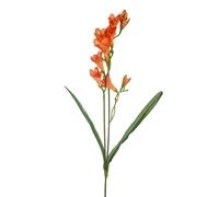 Set 8 Fresia Composta da 2 Fiori Artificiali Altezza 58 cm Arancio