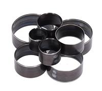 Set 8 Fustelle Circolari in Pelle 25-60mm Punzoni Rotondi in Acciaio Lega Antideformazione per Taglio Cuoio Kit Strumenti Fustellatura Manuale Pellettieri