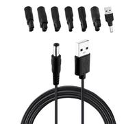 Set 8 in 1 adattatore di ricarica USB per rasoio elettrico - cavo DC 5V 5,5×2,1 mm con 7 connettori multipli - compatibile con Philips Norelco HQ8505 serie 3000-9000, Multigroom, SensoTouch, Arcitec e