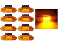 Set 8 Luci Ingombro 12V 9 LED Segnalatore Arancio & Staffe Perimetrale Van Bus