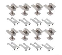 Set 8 Morsetti per terra Alluminio Anti-Corrosione UV Set 8 Morsetti(45mm) | Alluminio per premium, anti-ruggine, UV, per impianti fissi, durata decennale