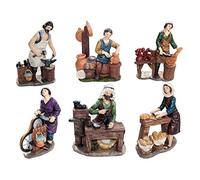 Set 8 Pastori Mestieri in Resina 9 cm Presepe Statuine in Personaggi Assortiti 8 soggetti Diversi Personaggi Mestieri Ideali per Realizzare Il presepio Napoletano